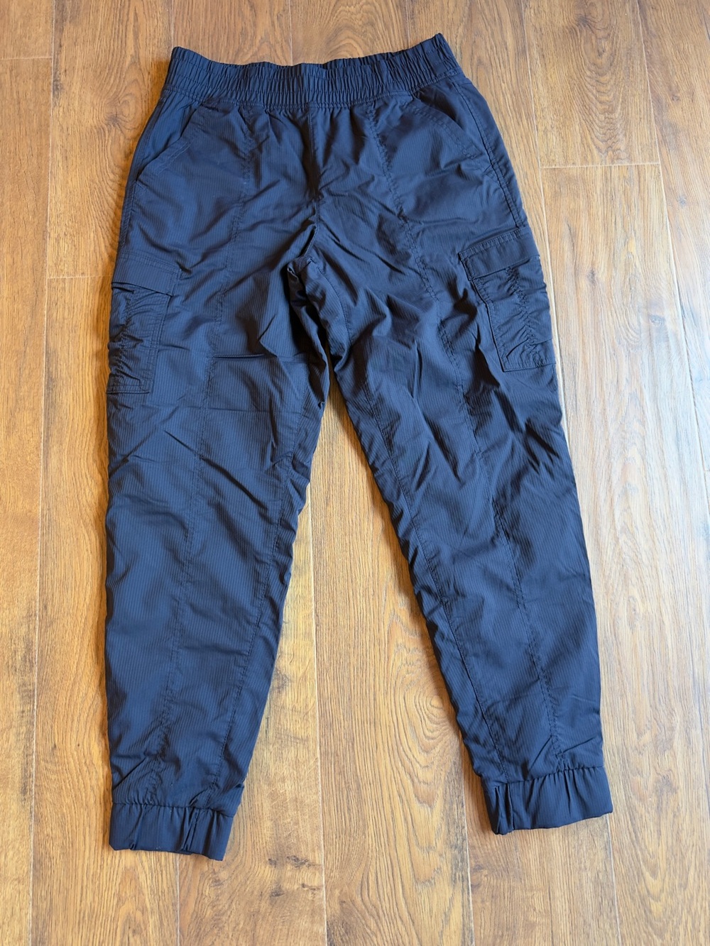 Eddie Bauer Pants Women's Small Blue Fleece Lined Cargo Jogger Elastic Waist